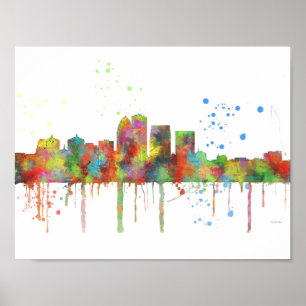 POSTER LOUISVILLE, KENTUCKY SKYLINE
