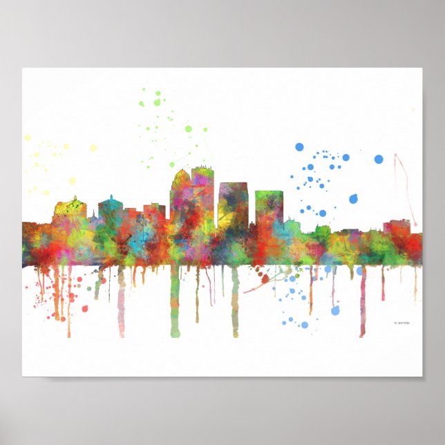 POSTER LOUISVILLE, KENTUCKY SKYLINE (Devant)
