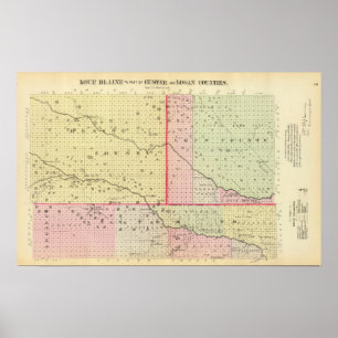 Poster Loup, Blaine, Custer et Logan County, Nebraska