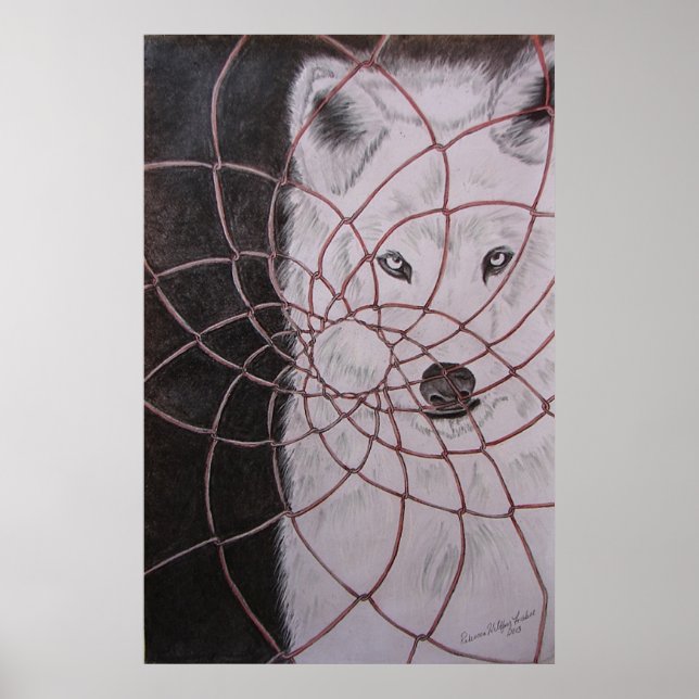 Poster Loup blanc (Devant)