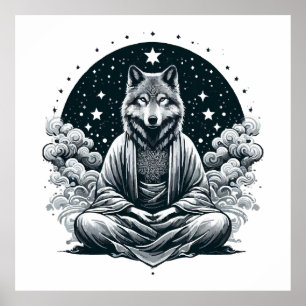 Poster Loup conscient