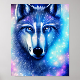 Poster Loup cosmique