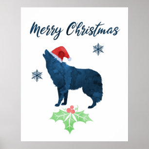 Poster Loup de Noël