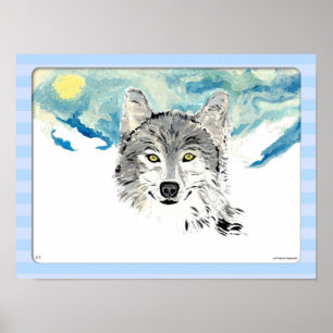 Poster Loup d'hiver