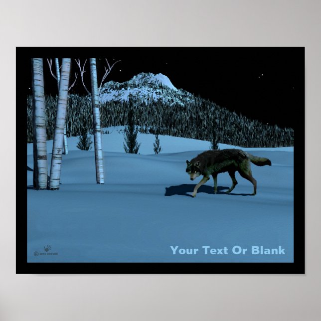 Poster Loup d'hiver - Tapetum Lucidum (Devant)