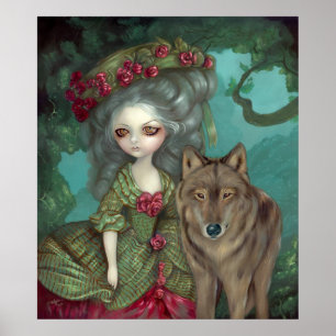 Poster Loup-Garou : La Foret gothique wolf rococo Art Imp