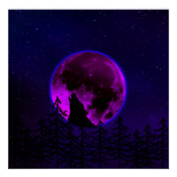 LOUP HURLANT LUNE MAGENTA