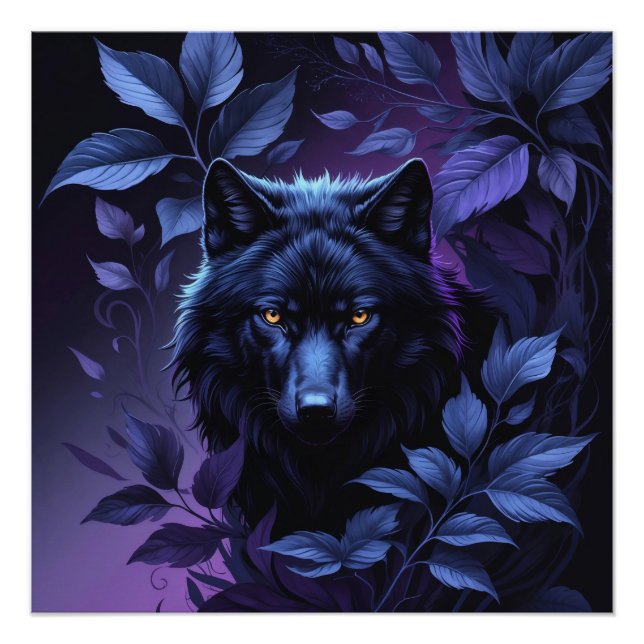 Poster Loup noir (Devant)