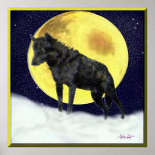 Poster Loup noir