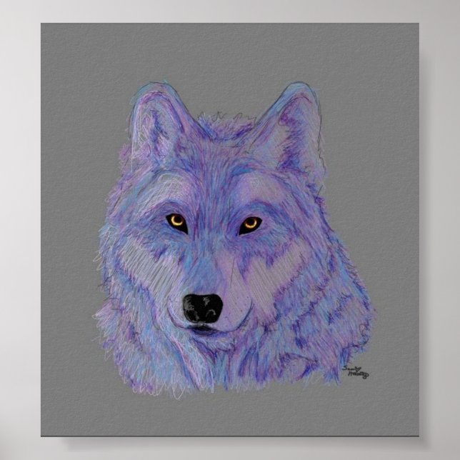 Poster Loup solitaire (Devant)