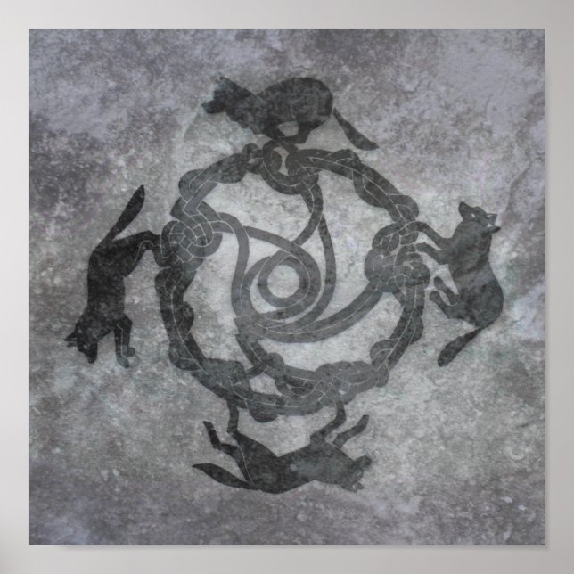 Poster Loups celtes (Devant)