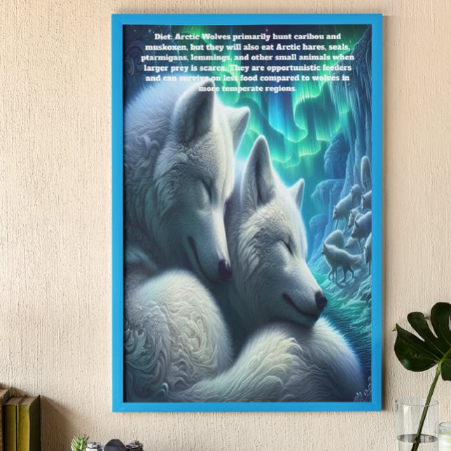 Poster Loups de l'Arctique Loups blancs se reposant (Créateur téléchargé)
