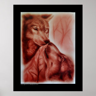 Poster Loups de neige de l'Alaska