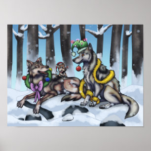 Poster Loups de vacances
