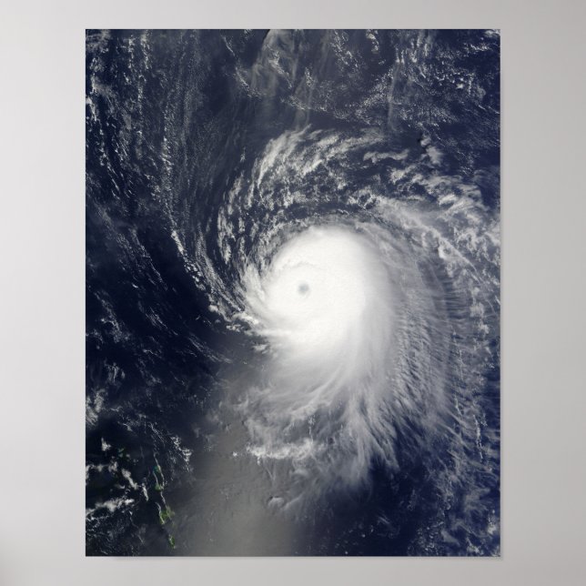 Poster L'ouragan Ike au large des Petites Antilles (Devant)