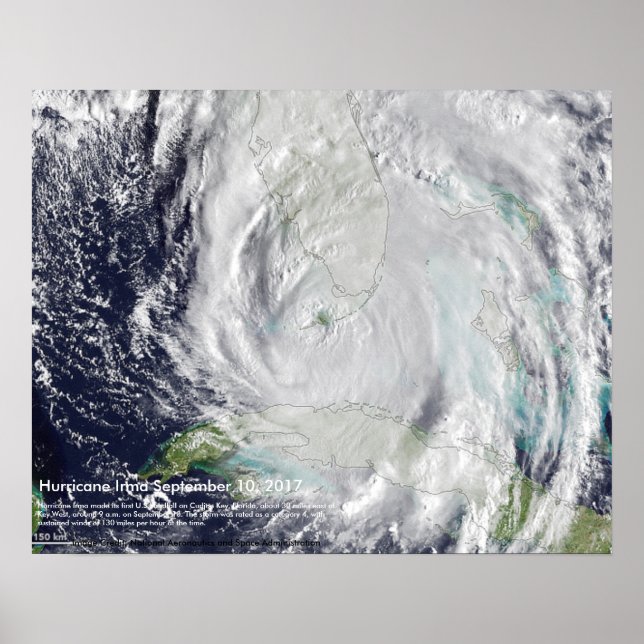 Poster L'ouragan Irma Photo Cudjoe Key, Floride (Devant)