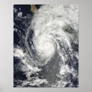 Poster L'ouragan Jimena approchant la Basse Californie