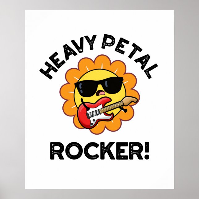 Poster Lourd Petal Rocker Funny Flower Pun (Devant)