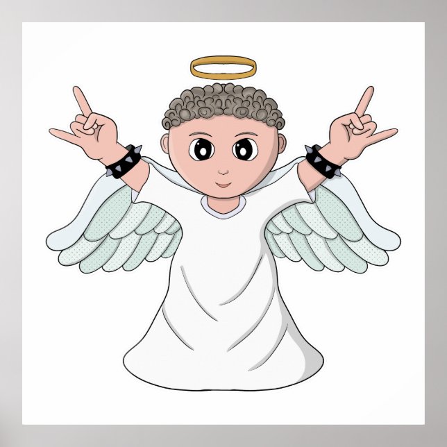 Poster Lourde musique amour ange (Devant)