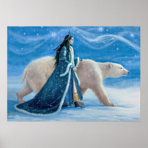 Poster L'ours blanc et la princesse de neige