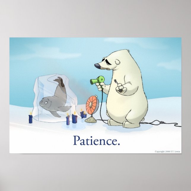 Poster L'ours polaire patient (Devant)
