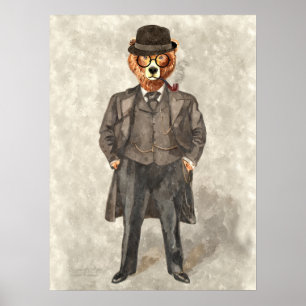 Poster L'OURSister une ours drôle en costume