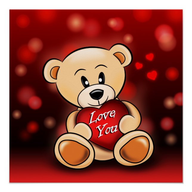 Poster L'ourson t'aime (Devant)