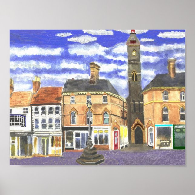 Poster Louth Horloge Tower Lincolnshire (Devant)