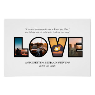 Poster LOVE 4 Photo Simple Modern Citation