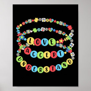 Poster Love Accepter Comprendre la Sensibilisation sur l'