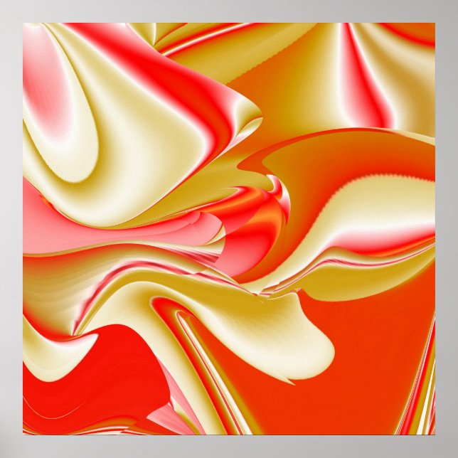 Poster Love and Gold Abstrait 3D Rainbowart (Devant)
