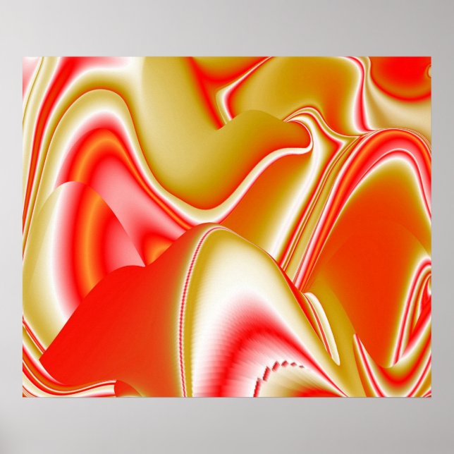 Poster Love and Gold Abstrait 3D Rainbowart (Devant)
