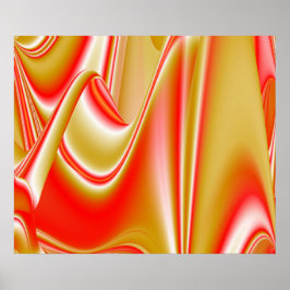 Poster Love and Gold Abstrait 3D Rainbowart