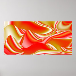 Poster Love and Gold Abstrait 3D Rainbowart