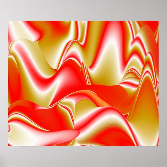 Poster Love and Gold Abstrait 3D Rainbowart (Devant)