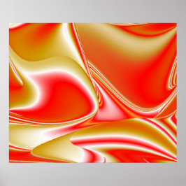 Poster Love and Gold Abstrait 3D Rainbowart