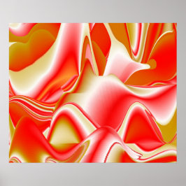 Poster Love and Gold Abstrait 3D Rainbowart