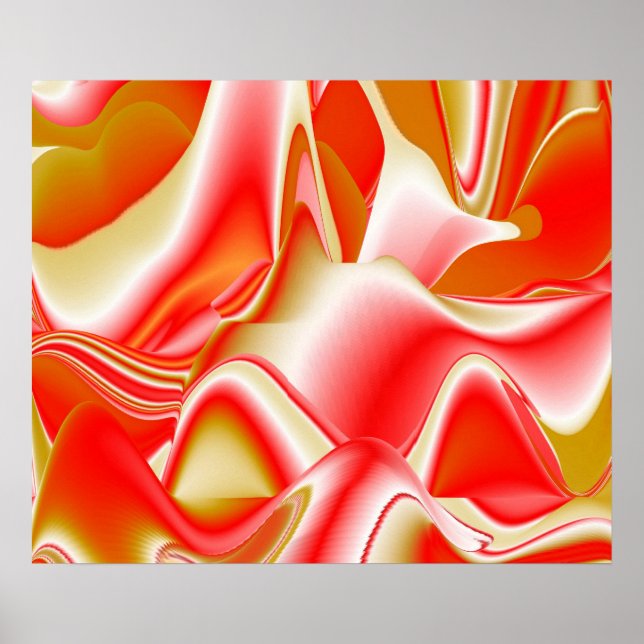 Poster Love and Gold Abstrait 3D Rainbowart (Devant)