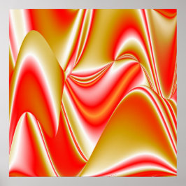 Poster Love and Gold Abstrait 3D Rainbowart