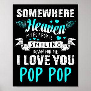 Poster Love Angel Pop Pop au Ciel Mémorial Famille