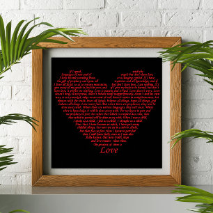 Poster Love Bible Citation Typographie Art