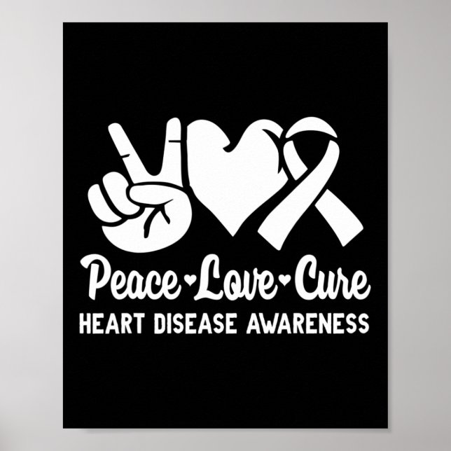 Poster Love Cure Go Red American Heart Disease Awareness (Devant)