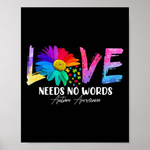 Poster Love Daisy Sensibilisation sur l'autisme n'a pas b