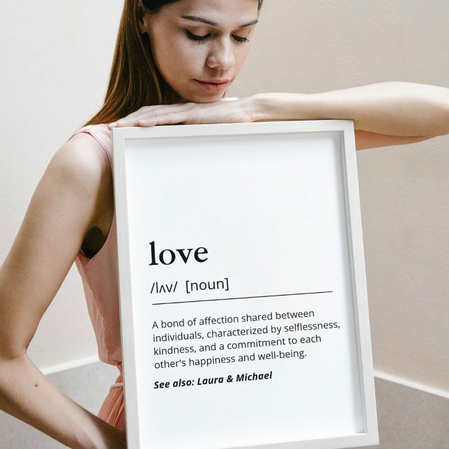 Poster Love Definition Nouveau mariage personnalisé cadea (Créateur téléchargé)