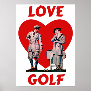 Poster Love Golf Vintage Print