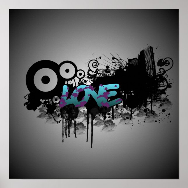 Poster LOVE Graffiti (Devant)