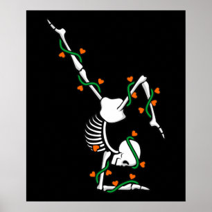Poster Love Gymnastique Skeleton Gymnaste Gymnaste Lover 