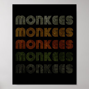Poster Love Heart Monkees Tee Grunge Style Vintage Noir