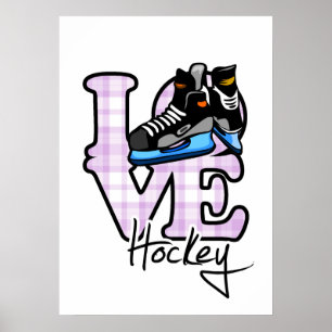 Poster Love Hockey