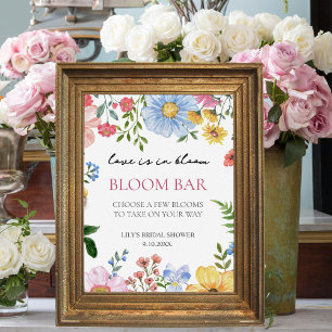 Poster Love in Bloom Fleur sauvage Fête des mariées Bloom